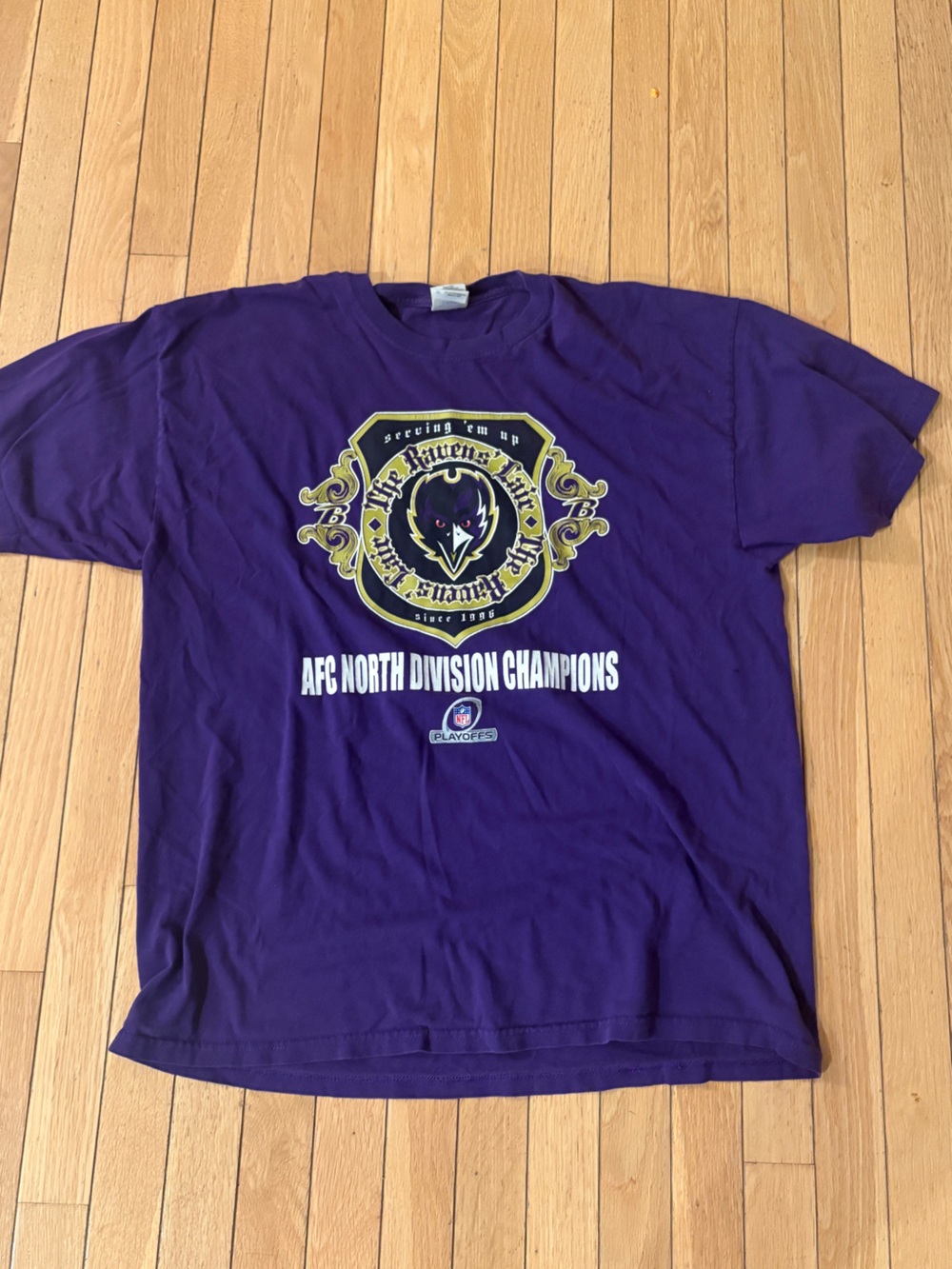 Baltimore Ravens Purple AFC North Division Champions Crest T-Shirt